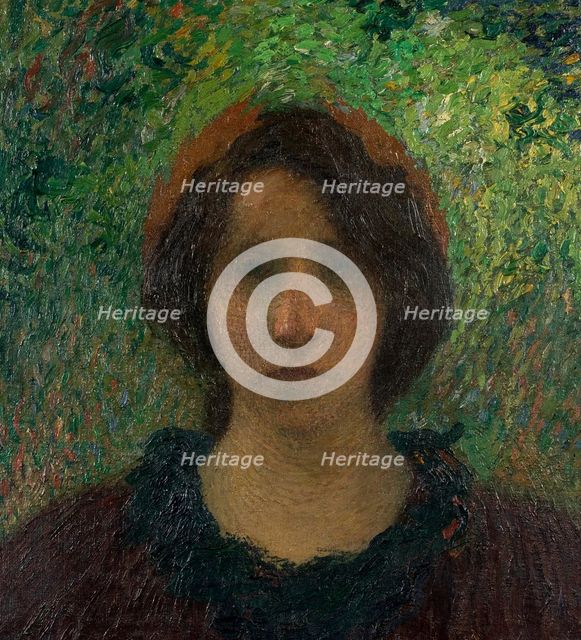 Young woman with a laurel wreath, c1895-1900. Creator: Martin, Henri (1860-1943).