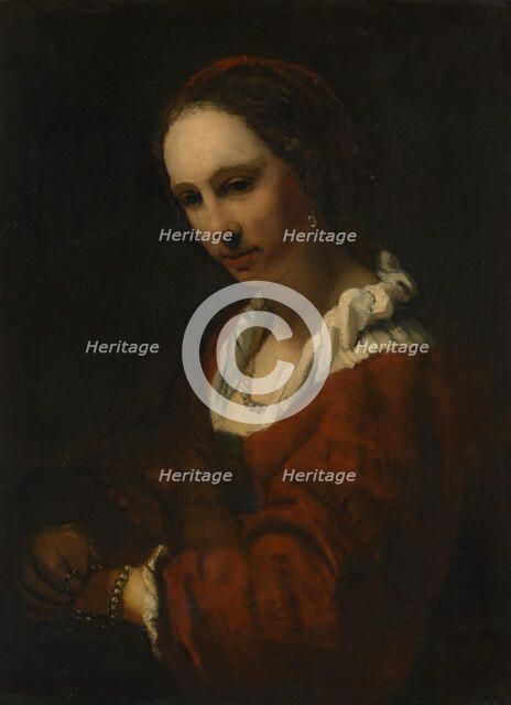 Young Woman with a Pearl Necklace. Creator: Unknown.