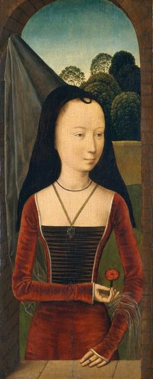Young Woman with a Pink, ca. 1485-90. Creator: Hans Memling