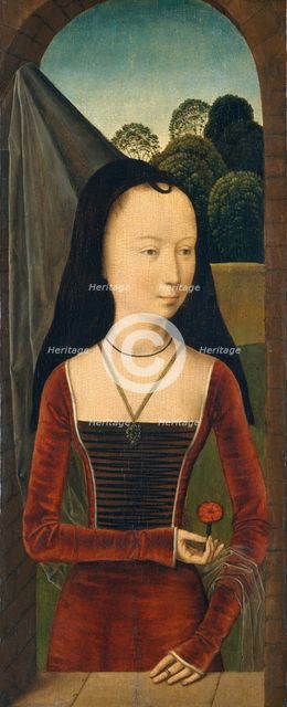 Young Woman with a Pink, ca. 1485-90. Creator: Hans Memling.