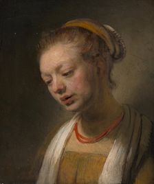 Young Woman with a Red Necklace, ca. 1645. Creator: Unknown