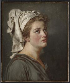 Young Woman with a Turban, c. 1780. Creator: Jacques-Louis David (French, 1748-1825)