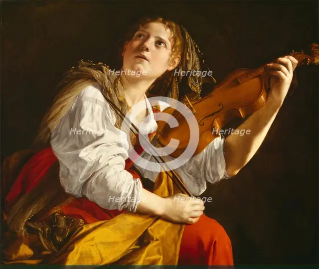 Young Woman with a Violin (Saint Cecilia), c1612. Creator: Orazio Gentileschi.