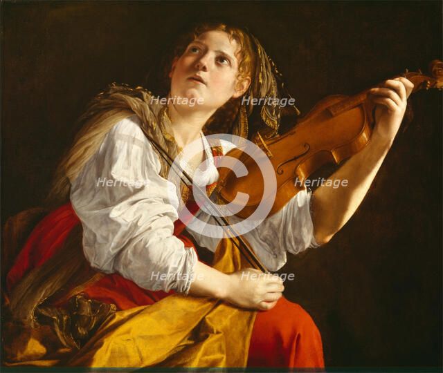 Young Woman with a Violin (Saint Cecilia), c1612. Creator: Orazio Gentileschi.