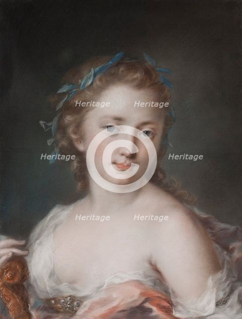 Young Woman with a Wreath of Laurels, c18th century. Creator: Rosalba Giovanna Carriera.