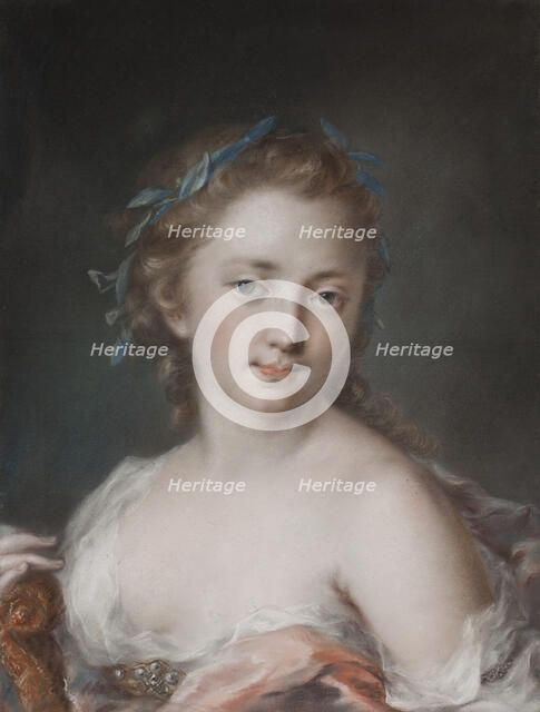 Young Woman with a Wreath of Laurels, c18th century. Creator: Rosalba Giovanna Carriera.