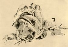 Young Woman with Boy, Rivergod and Satyr mid 18th century, (1928). Artist: Giovanni Battista Tiepolo