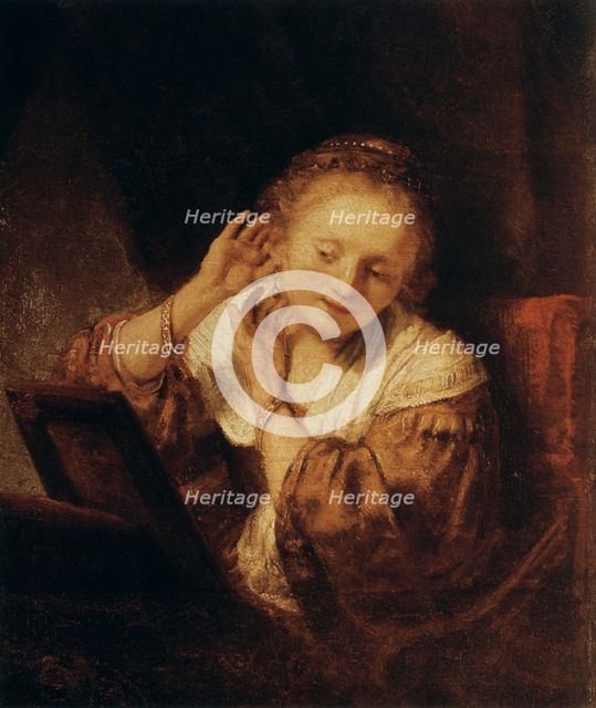 'Young Woman with Earrings', 1657. Artist: Rembrandt Harmensz van Rijn    