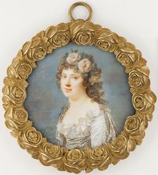 Young woman with garland of flowers, 1797. Creator: Giovanni Domenico Bossi