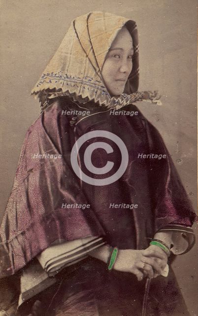 Young Woman with Green Bracelets, 1870s. Creator: Unknown.