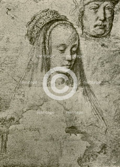 Young woman with headdress, 1497-1498, (1908). Creator: Gerard David.