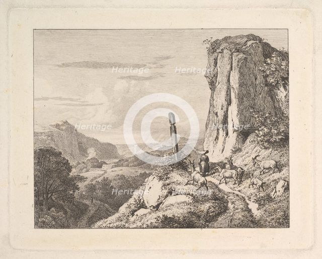 Young Woman with Six Goats, 1815. Creator: Johann Christian Erhard.