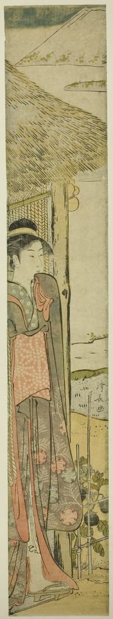 Young Woman with Symbols of the First Dream of the New Year, c. 1782. Creator: Torii Kiyonaga