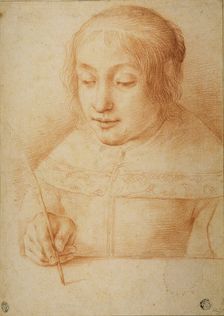 Young Woman Writing or Drawing, n.d. Creator: Elisabetta Sirani