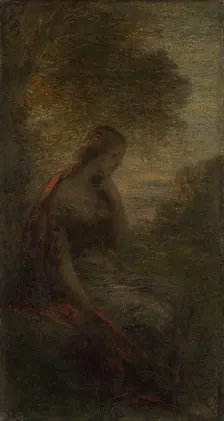 Young Woman under a Tree at Sunset, called Autumn 1855-1900. Creator: Henri Fantin-Latour