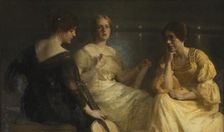Young women. From left: Karen Bramsen; the artist's wife Esther, née Lange; Johanne Munch..., 1904. Creator: Julius Paulsen