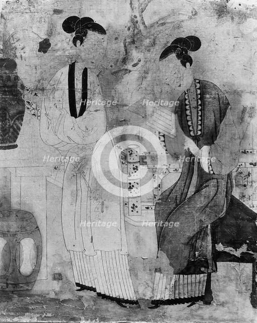 Young Women in a Garden. Creator: Unknown.