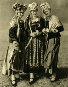 Young women in traditional costume, Styria, Austria, c1935. Creator: Unknown