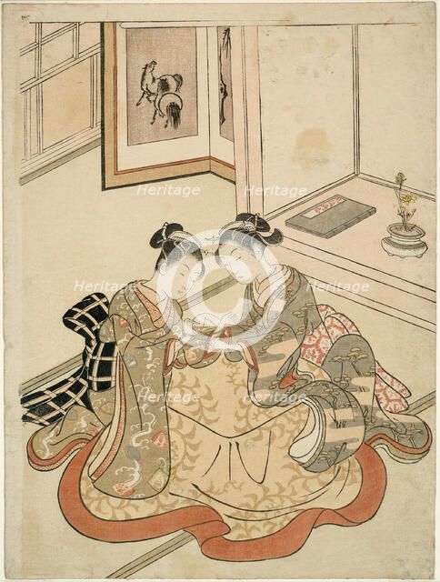 Young Women Playing Cat's Cradle, c. 1767/68. Creator: Suzuki Harunobu.