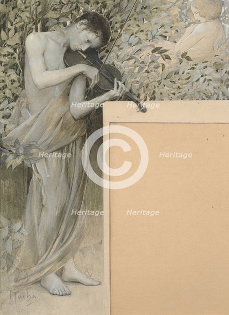 Young violin player.
