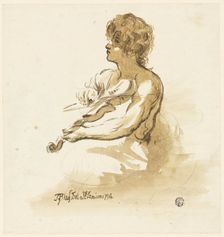 Young Violinist, 1794. Creator: Unknown