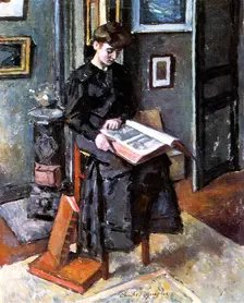 Younger Person Reading 1906. Artist: Charles Guerin