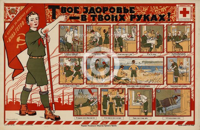 Your Health is in Your Hands!, 1925. Creator: Yaguzhinsky, Sergei Ivanovich (1862-1947).