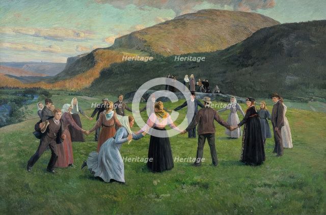 Youth Festivity in Eggedal, 1895. Creator: Christian Skredsvig.