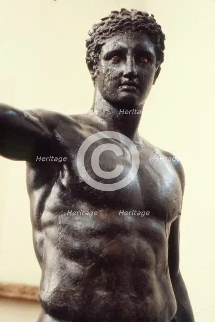 Youth from Antikyther, Bronze found in pieces in sea of Antikythera, c340 BC.  Artist: Unknown.