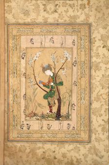 Youth Seated in the Fork of a Blossoming Tree 1560s