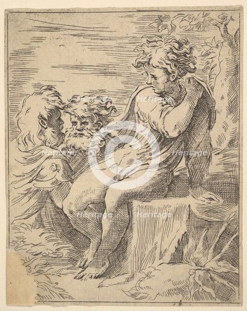 Youth with two Old Men, 17th century. Creator: Unknown.