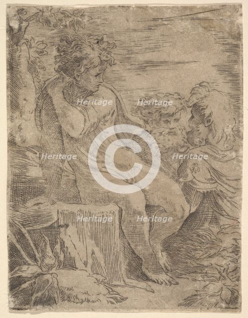 Youth with two old Men, 16th century. Creator: Unknown.
