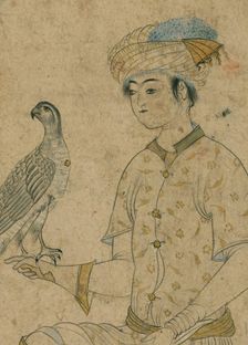 Youth with a Falcon, late 10th century AH/AD 16th century-early 11th century AH/AD 17th century. Creator: Unknown