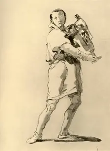 Youth with Amphora mid 18th century, (1928). Artist: Giovanni Battista Tiepolo
