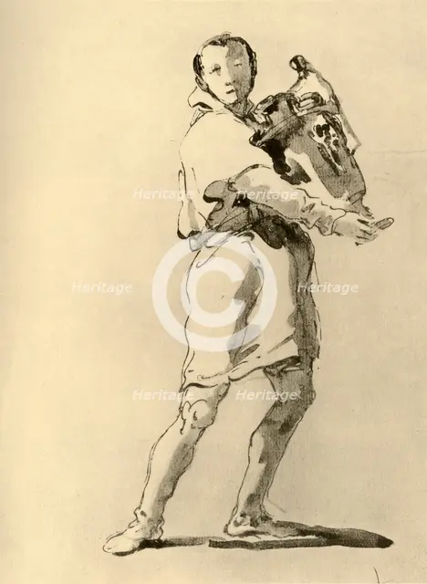'Youth with Amphora', mid 18th century, (1928). Artist: Giovanni Battista Tiepolo.