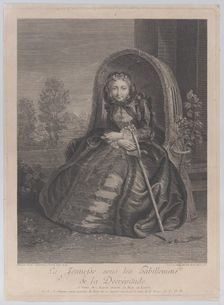 Youth under the clothing of decrepitude (La jeunesse sous les habillements de la décrépitu..., 1751. Creator: Renée Elizabeth Marlie Lépicié