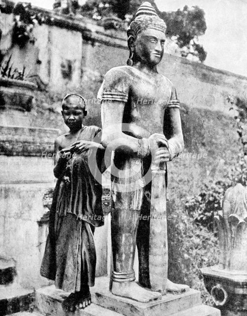 Youthful devotee of the great Buddha, 1936.Artist: Ewing Galloway
