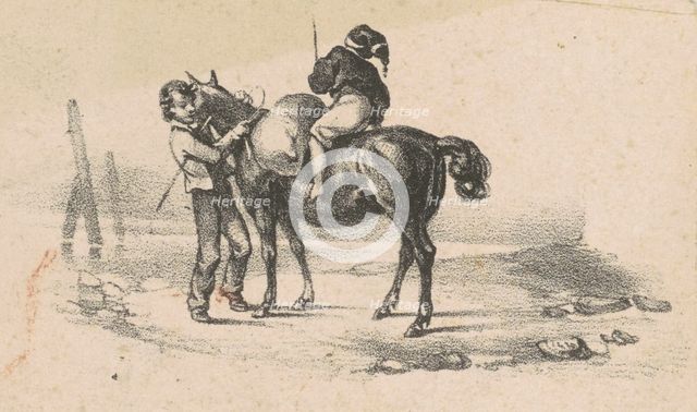 Youths and a Horse, 19th century. Creator: Unknown.