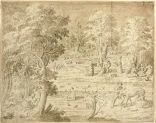 Youths and Maidens Engaged in Country Pursuits, n.d. Creator: Antoine Caron