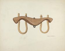 Yoke for Oxen, 1935/1942. Creator: Rose Campbell-Gerke