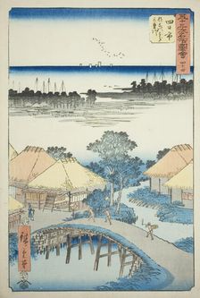 Yokkaichi: Nako Bay and the Mie River (Yokkaichi, Nako no ura Miekawa), no. 44 from the se..., 1855. Creator: Ando Hiroshige