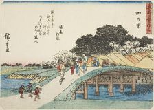 Yokkaichi, from the series "Fifty-three Stations of the Tokaido (Tokaido gojusan tsu..., c. 1837/42. Creator: Ando Hiroshige