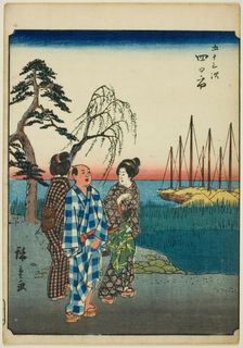 Yokkaichi, from the series "Fifty-three Stations [of the Tokaido] (Gojusan tsugi)," also..., 1852. Creator: Ando Hiroshige