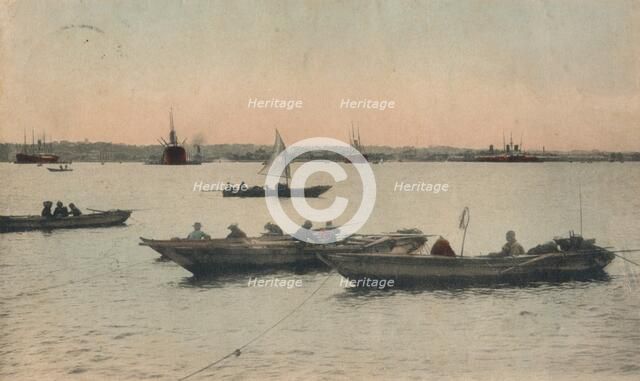 Yokohama Harbour, Japan, c1918. Artist: Unknown