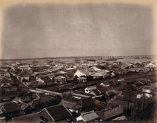 Yokohama, Japan: panoramic view of the native and European residences in Yokohama town..., c1873. Creator: William Pryor Floyd
