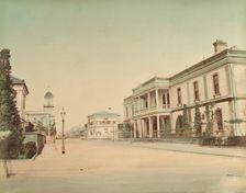 Yokohama, Town Hall, Telegraph Office, Post Office, 1870s. Creator: Unknown