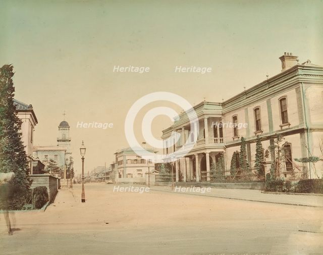 Yokohama, Town Hall, Telegraph Office, Post Office, 1870s. Creator: Unknown.