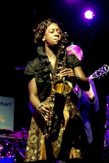 YolanDa Brown, British saxophonist and composer, Imperial Wharf Jazz Festival, London. Artist: Brian O'Connor