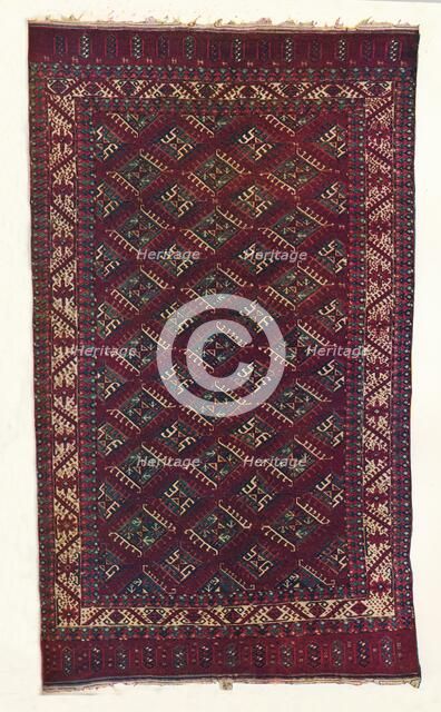 Yomut Turkoman carpet, c1700. Artist: Unknown.