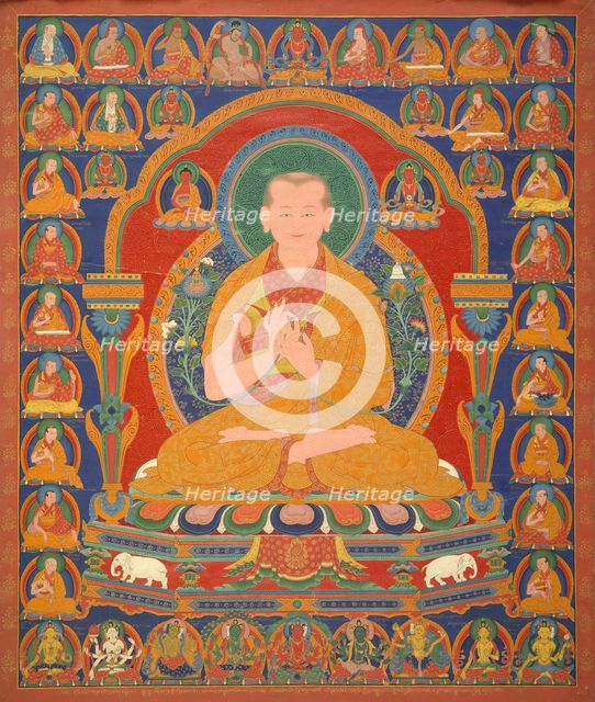 Yong Zin Khon Shogpel: Seventh Abbot of Ngor Monastary, 16th century. Creator: Unknown.